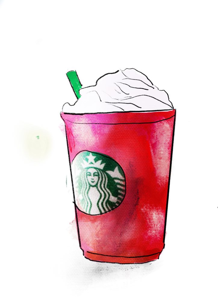 ストロベリーベリーマッチフラペチーノレッド画像